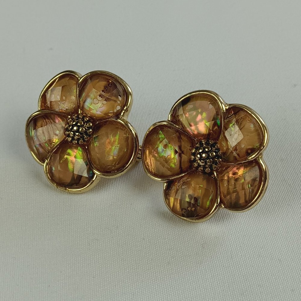 Napier Flowers Clip Ons Earrings.